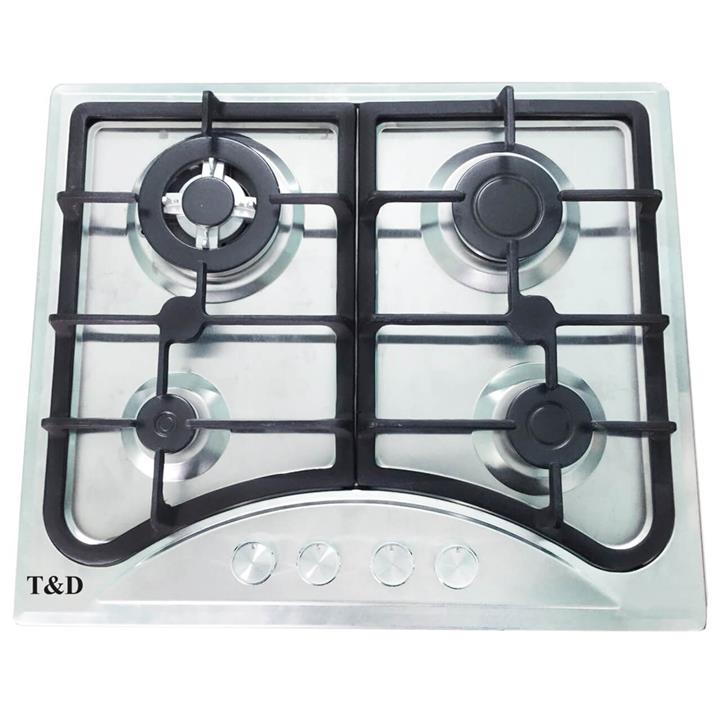 اجاق گاز صفحه‌ ای استیل تی اند دی مدل TD114E T And D TD114E Steel Gas Hob